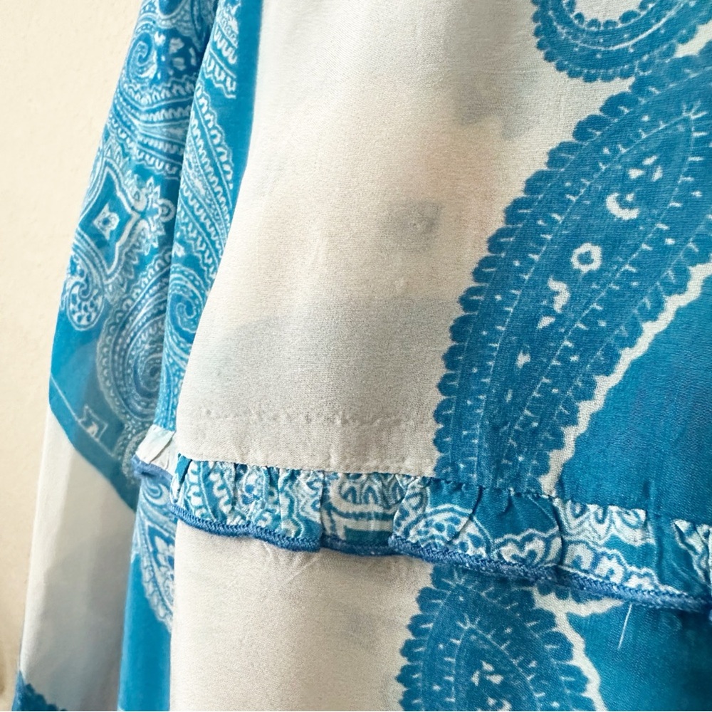 Johnny Was Blue And Red Patchwork Blouse - image 6